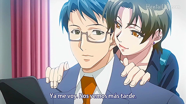 Anime babe seduces her classmate after school