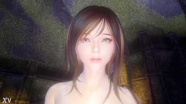 Fantasy roleplay with Skyrim character gets hot action scene live