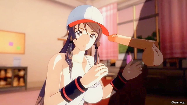 Sexy anime babe gets hardcore action in a virtual world scene