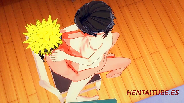 Sarada gives hot blowjob then fucked hard by Naruto in explicit hentai action scene