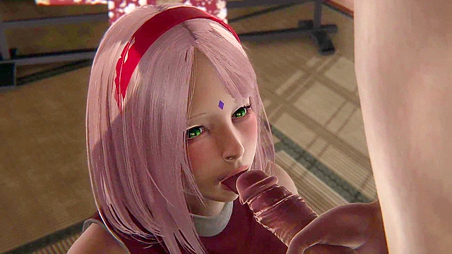 Sakura Gets Sucked Hard by Anime Studs in Explicit Hentai Action