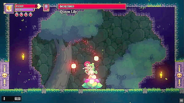 Scarlet Maiden gets pleasured by dungeon plants with a thrilling squirt experience