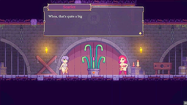 Scarlet Maiden gets pleasured by dungeon plants with a thrilling squirt experience