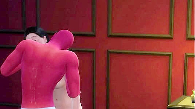 Seductive vampire draws essence from her unwitting prey during their nocturnal meeting