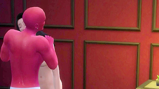 Seductive vampire draws essence from her unwitting prey during their nocturnal meeting