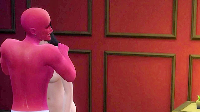 Seductive vampire draws essence from her unwitting prey during their nocturnal meeting