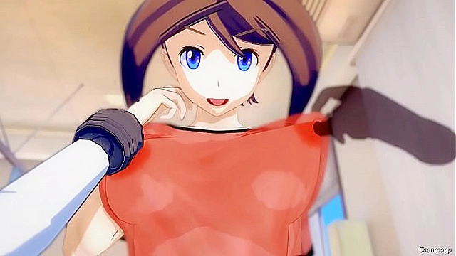 Horny anime chick gets slammed by big dicked dude in wild 3D scene