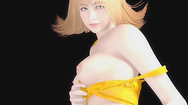 Cute virtual babe gets naughty with her own reflection in this hot MILF fantasy show.