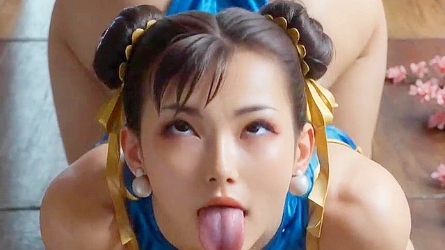 Seductive Chun-Li gives her best ahegao pleasure moment uncensored action