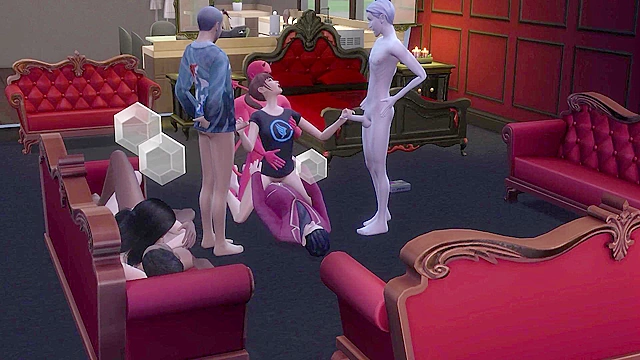 Satanic orgy frenzy in a dark realm of pleasure and forbidden desires