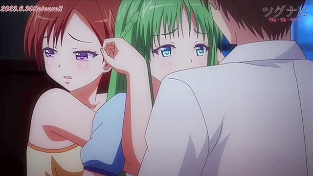 Anime hentai fantasy featuring a seductive encounter between two characters