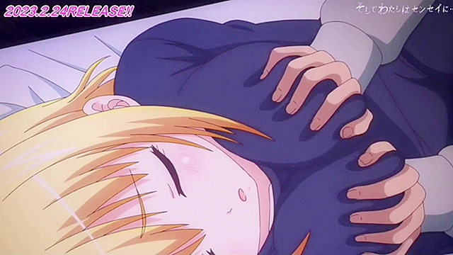 Anime hentai fantasy featuring a seductive encounter between two characters