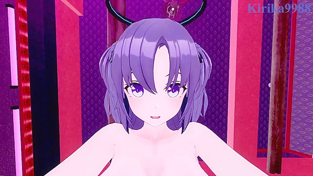 Hayase Yuuka and Oki Aoki share a passionate encounter from your perspective.