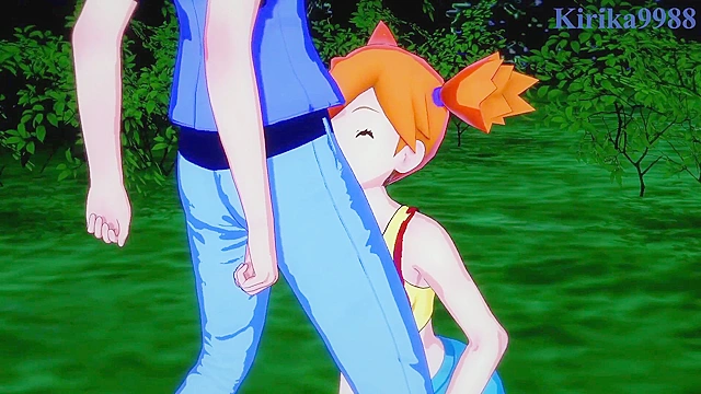 Intense action with Misty and May from popular game world. Hot scenes unfold here.