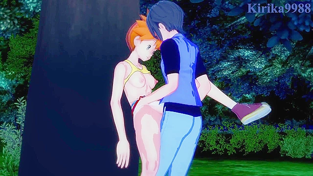 Intense action with Misty and May from popular game world. Hot scenes unfold here.