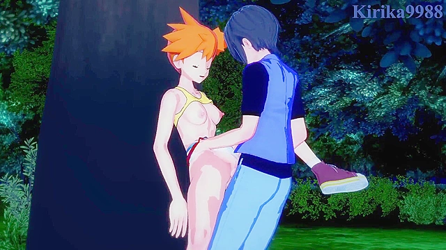 Intense action with Misty and May from popular game world. Hot scenes unfold here.