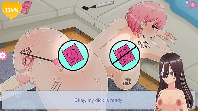 Zoey's erotic adventures with her lifelike hentai sex toy delightfully unfold