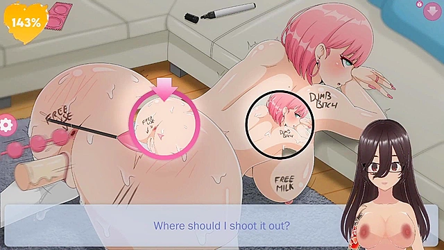 Zoey's erotic adventures with her lifelike hentai sex toy delightfully unfold