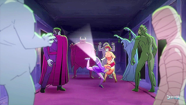 Animated hentai featuring hot characters in a steamy music scene