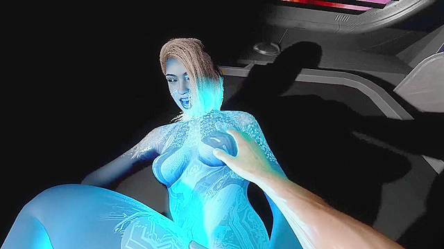 Sexy milf Cortana craves hard sex with him in steamy 3D action scenes today