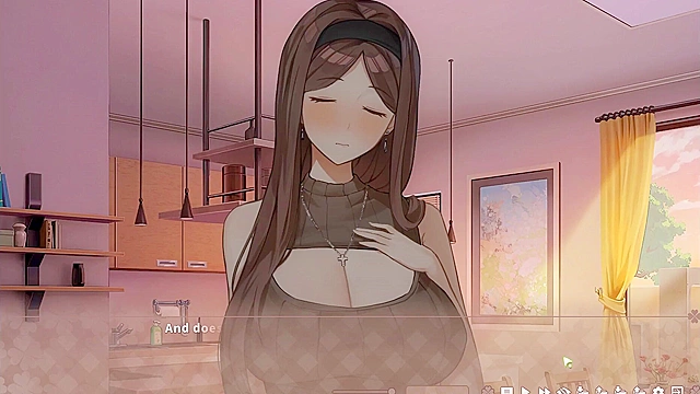 Harem game catches Summer Clover red-handed with massive boner in kitchen!