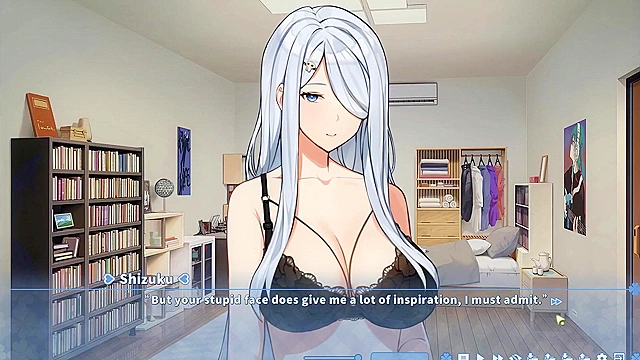 Harem game catches Summer Clover red-handed with massive boner in kitchen!