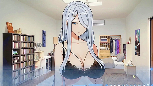 Harem game catches Summer Clover red-handed with massive boner in kitchen!
