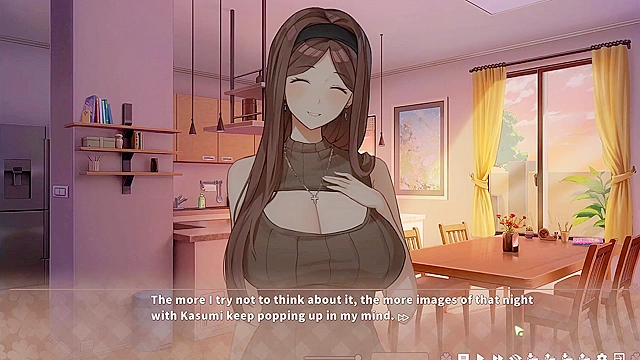 Harem game catches Summer Clover red-handed with massive boner in kitchen!