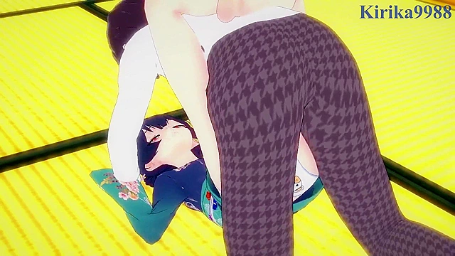 Intense sex with Rinze Morino and Hana Suzuki from THE IDOLM@STER SHINY COLORS game