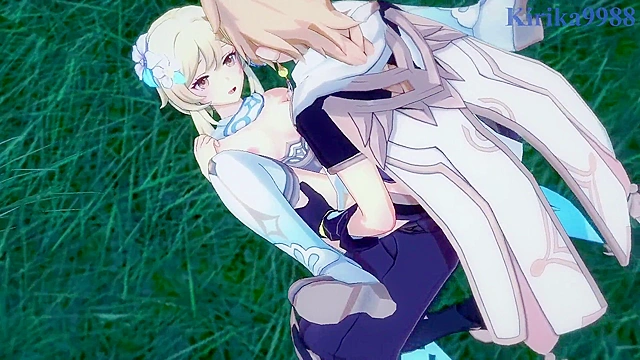 Intense pleasure with mature Lumine, vivacious Jean, and passionate Aether – Genshin Impact hentai