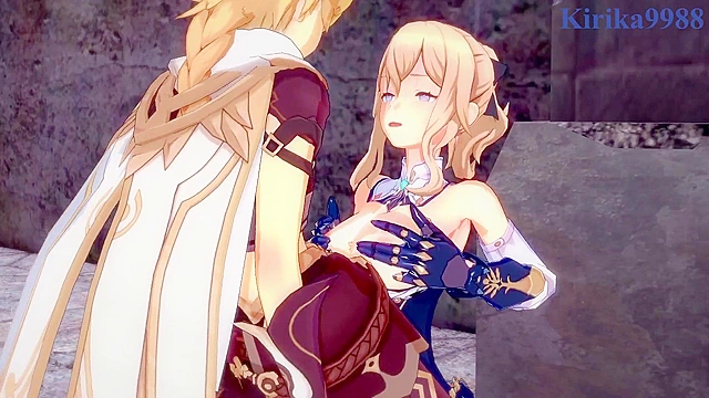 Intense pleasure with mature Lumine, vivacious Jean, and passionate Aether – Genshin Impact hentai