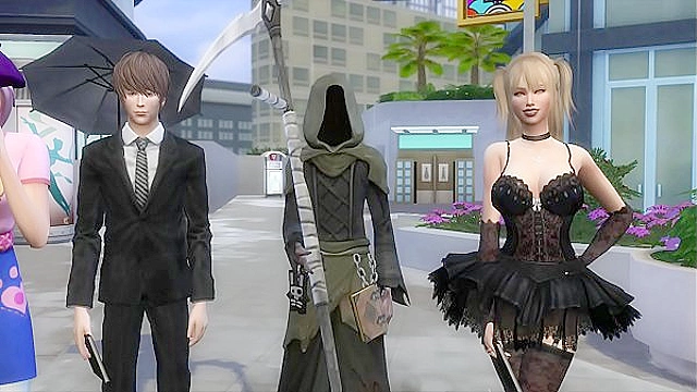 Emo Teen Misa Gets Fucked By Light While They Challenge Fate Together In Anime Hentai Action