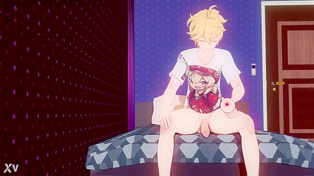 Adult Eula from Genshin Impact gets into hardcore action with a stud tonight