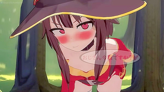 Horny Megumin gets naughty with her big fantasies tonight