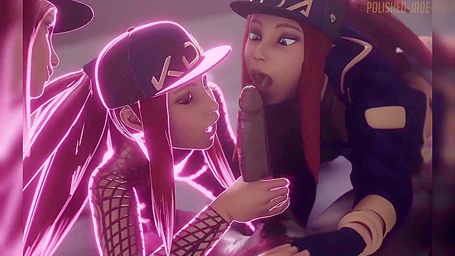 Animated fantasy roleplay featuring iconic gaming characters in intimate action scenes.