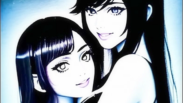 Lesbian lovers explore intimate kissing scenes together in hentai fantasies