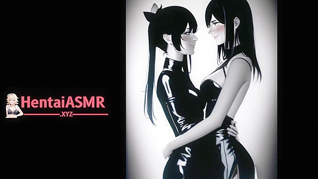 Lesbian lovers explore intimate kissing scenes together in hentai fantasies