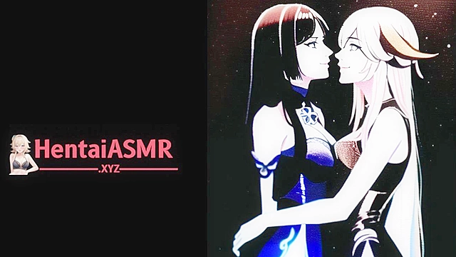 Lesbian lovers explore intimate kissing scenes together in hentai fantasies