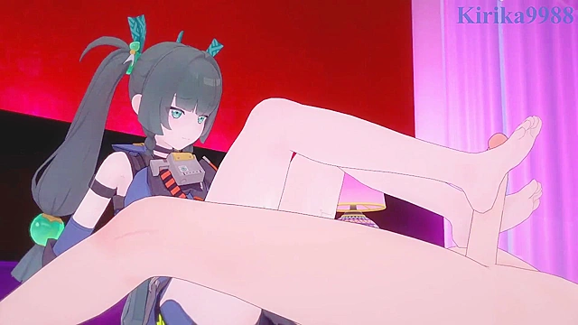 Intense action between Qingyi and Burnice White - Zenless Zone Zero anime scene