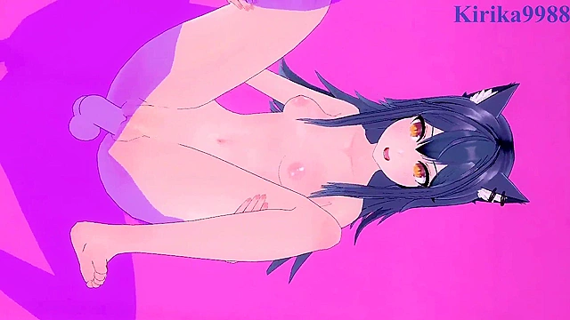 Intense passion between Viviana and Texas from Arknights world