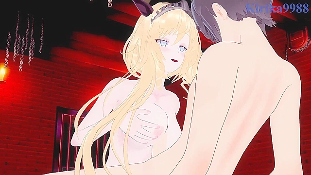 Intense passion between Viviana and Texas from Arknights world