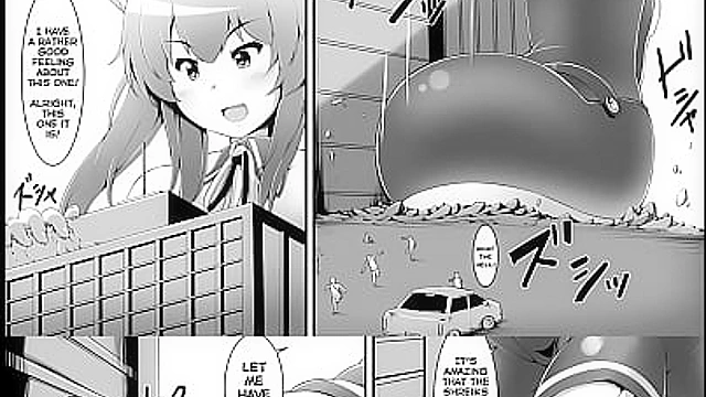 Huge giantesse dominates tiny world with her massive body in explicit hentai scene