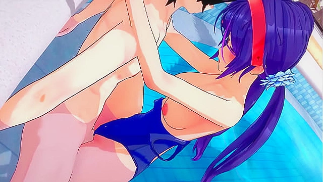 Horny Mita enjoys lside fuckfest with big dicks - 3D MiSide Hentai Action