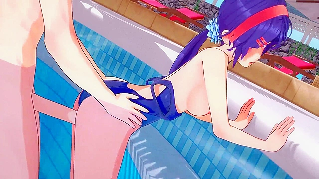 Horny Mita enjoys lside fuckfest with big dicks - 3D MiSide Hentai Action