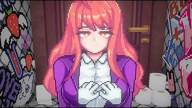 Manga Sprite Has Her Breasts Revered During the Lavatory Encounter