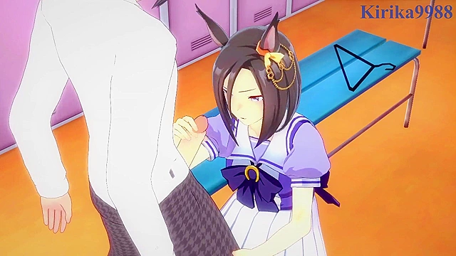 Intense Air Groove action with a pretty derby racer chick