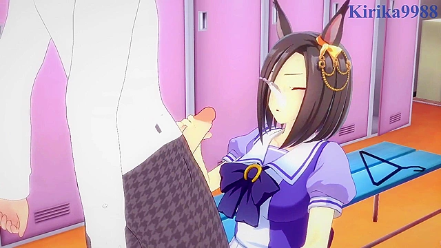 Intense Air Groove action with a pretty derby racer chick