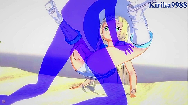 Intense action with Lillie and Jessie from Pokémon world fantasies