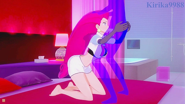 Intense action with Lillie and Jessie from Pokémon world fantasies