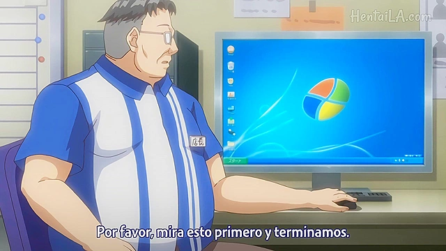 Anime babe caught shoplifting gets naughty with security guard